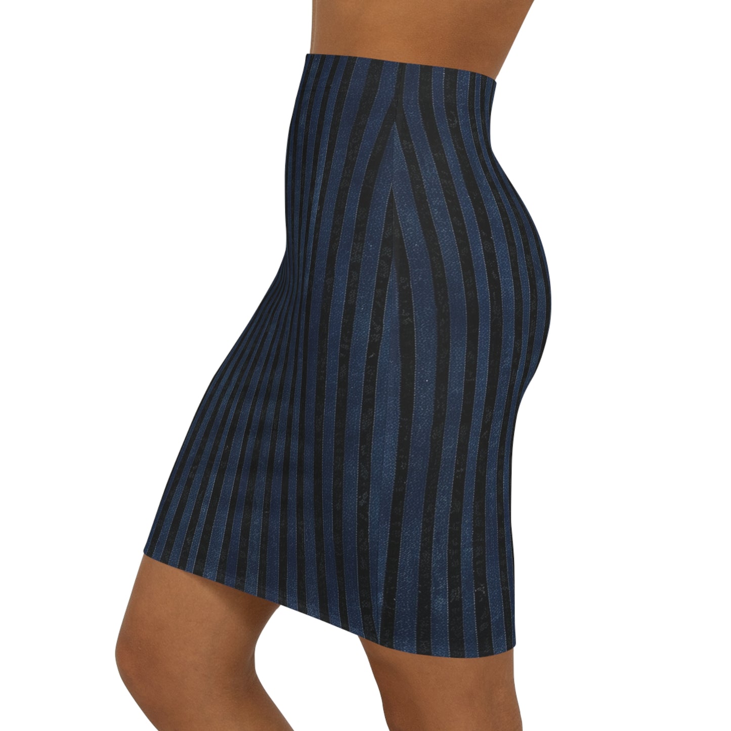 Mini Skirt - Vertical Blues