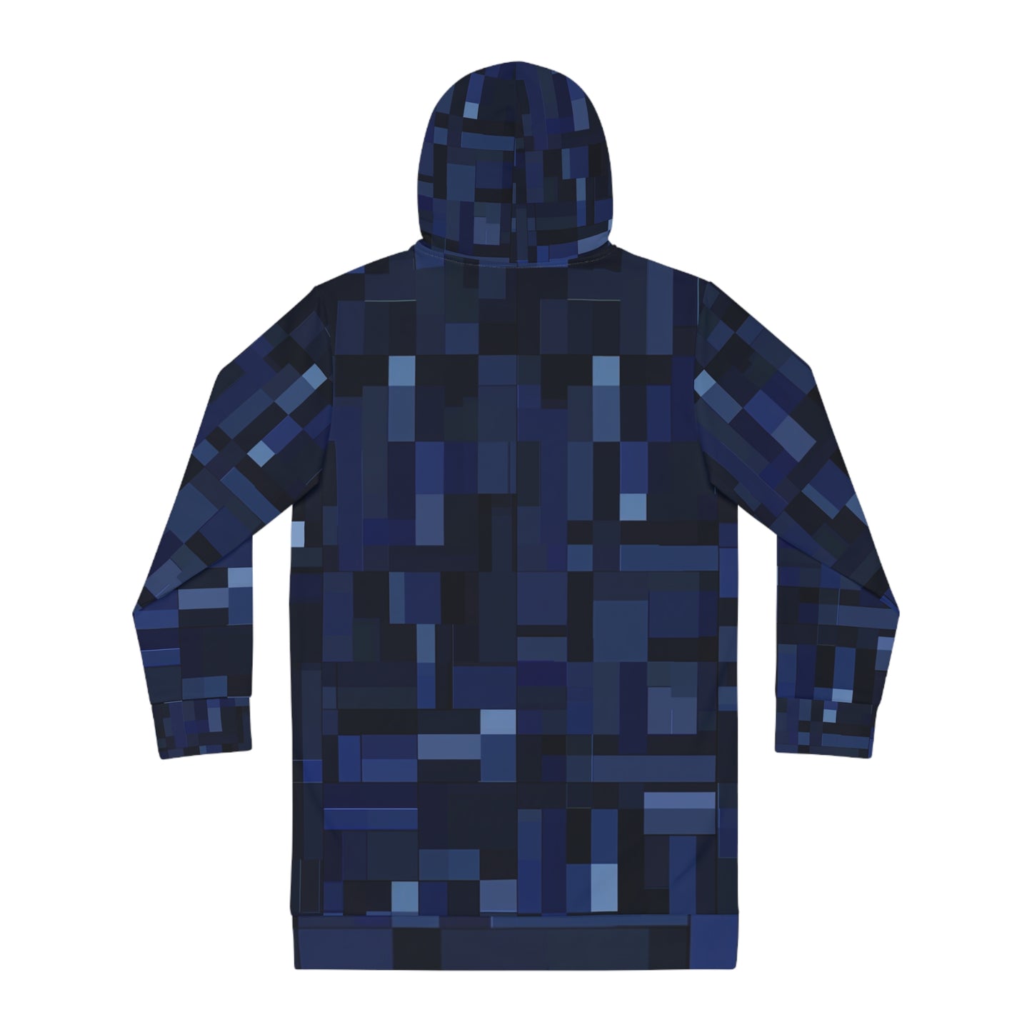 Hoodie Dress - Blue Pixels
