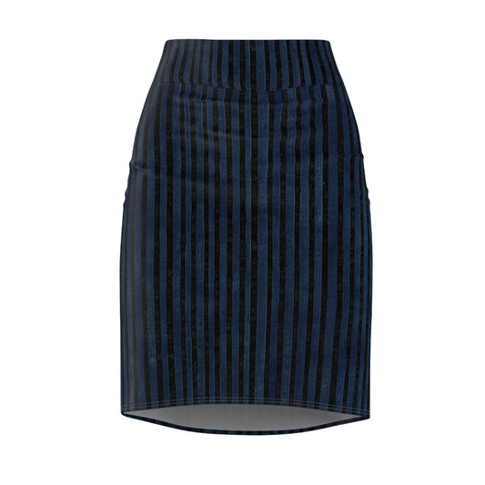 Pencil Skirt - Vertical Blues