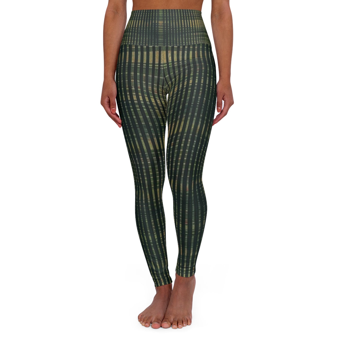 High Waisted Leggings - Emerald Horizontal