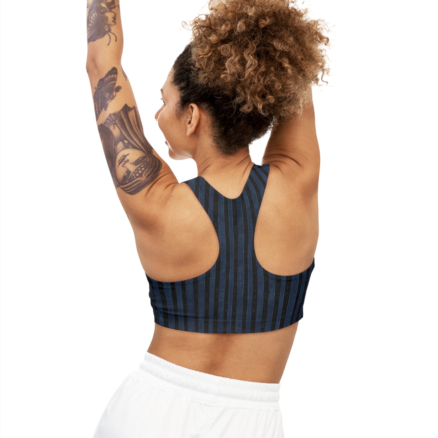 Sports Bra - Vertical Blues