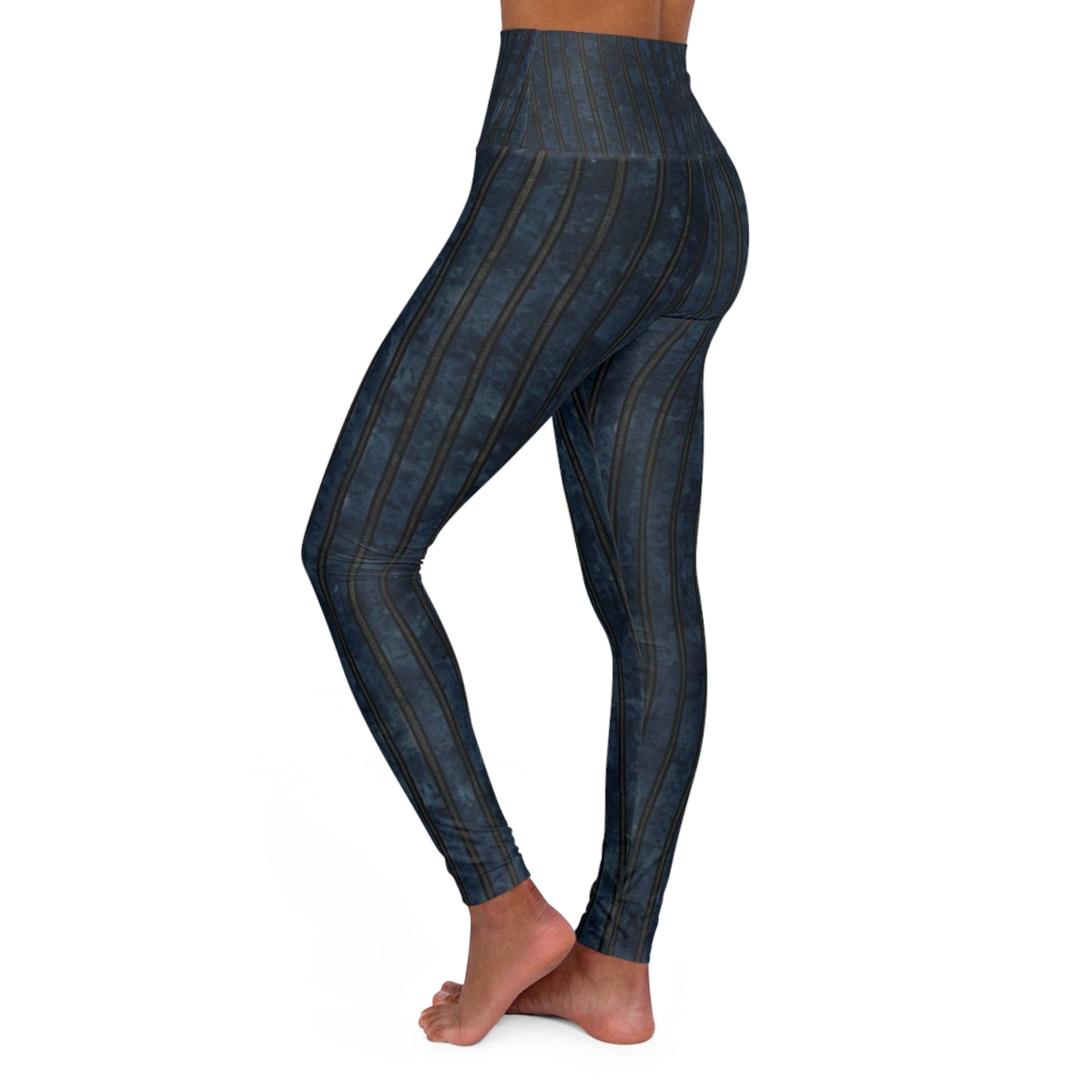 High Waisted Leggings - Hard Lines