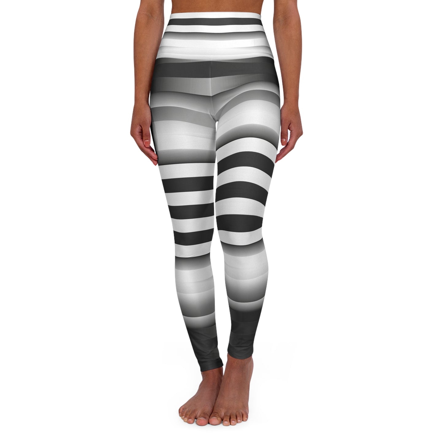 High Waisted Leggings - Slimming Horizontal