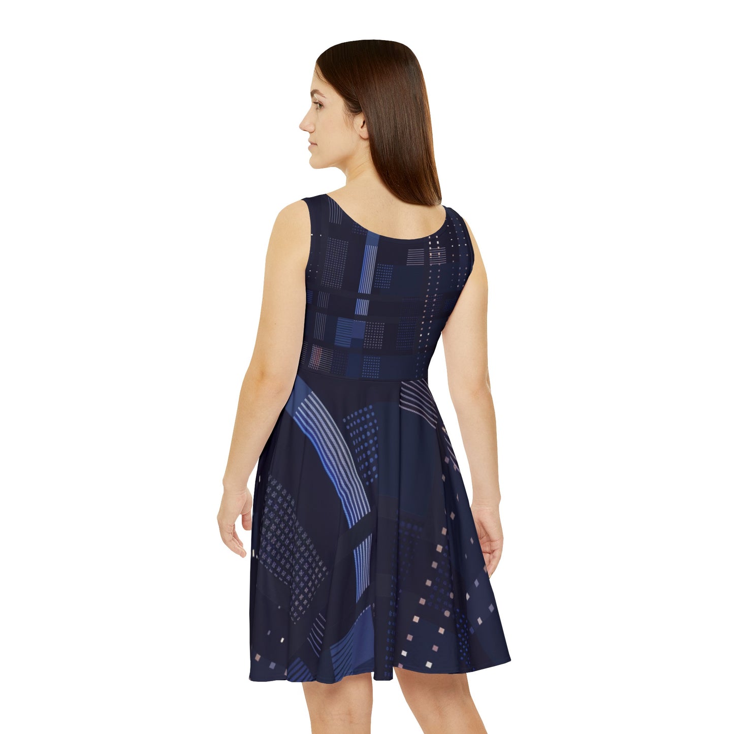 Women's Skater Dress - Blues Tech