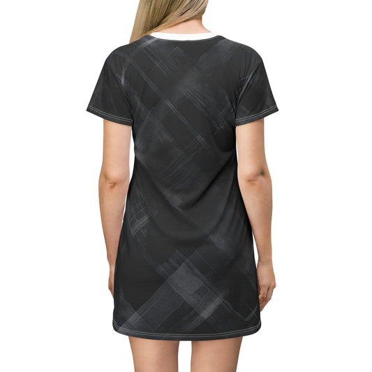 TShirt Dress - Black And White Threads