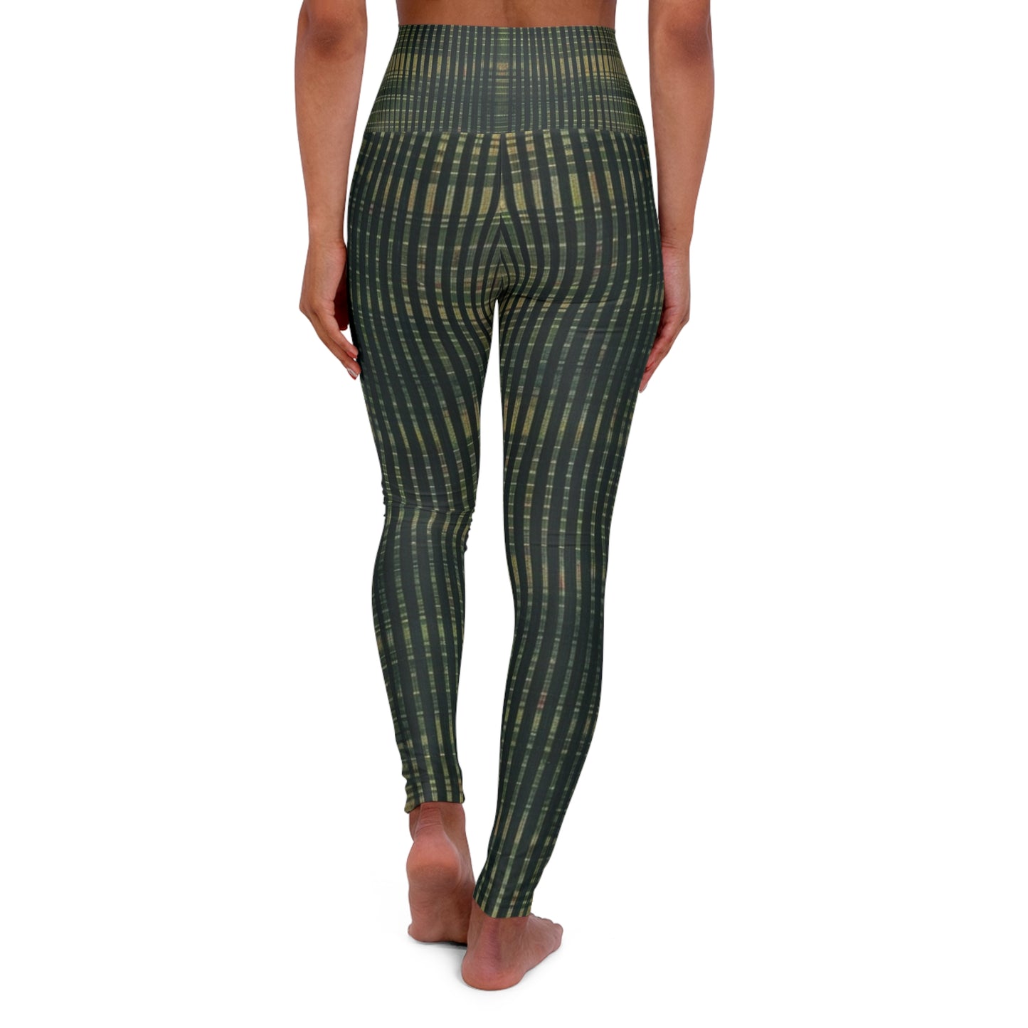 High Waisted Leggings - Emerald Horizontal