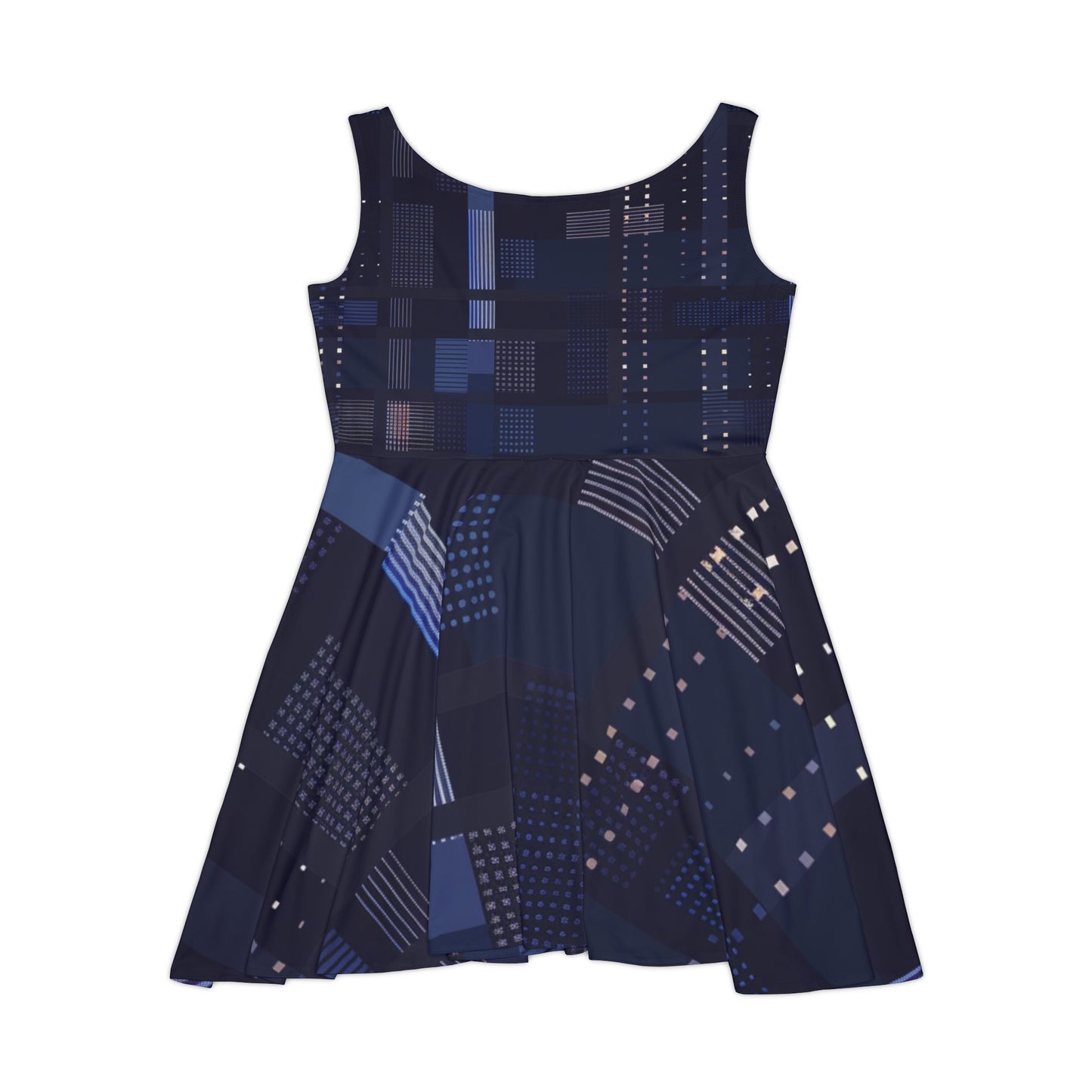 Women's Skater Dress - Blues Tech