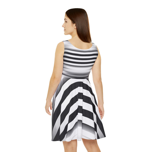 Women's Skater Dress - Slimming Horizontal