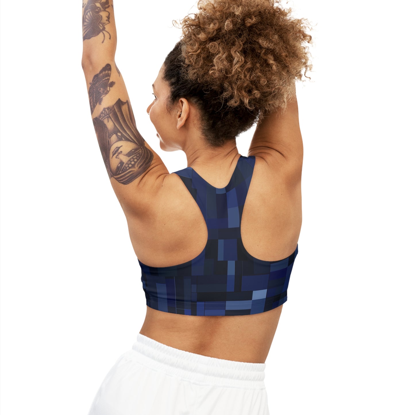 Sports Bra - Blue Pixels