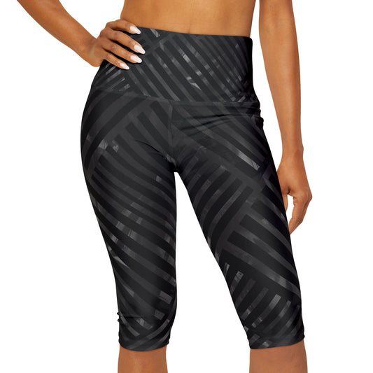 High Waisted Capri Leggings - New Grates