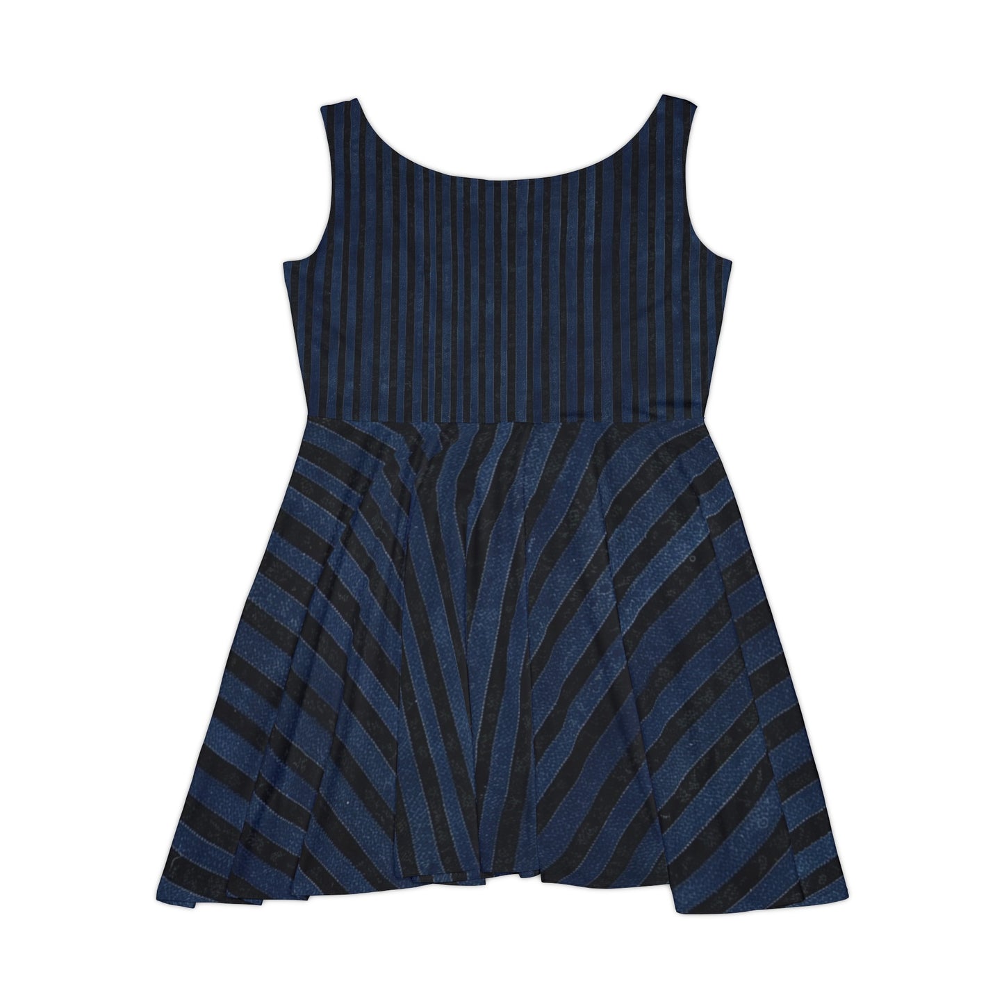 Women's Skater Dress - Vertical Blues