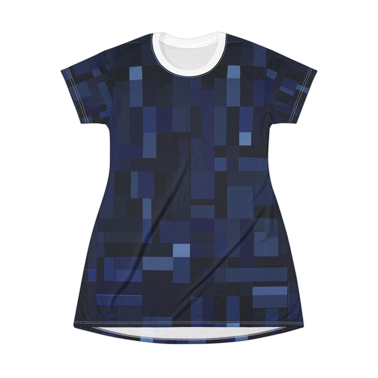 TShirt Dress - Blue Pixels