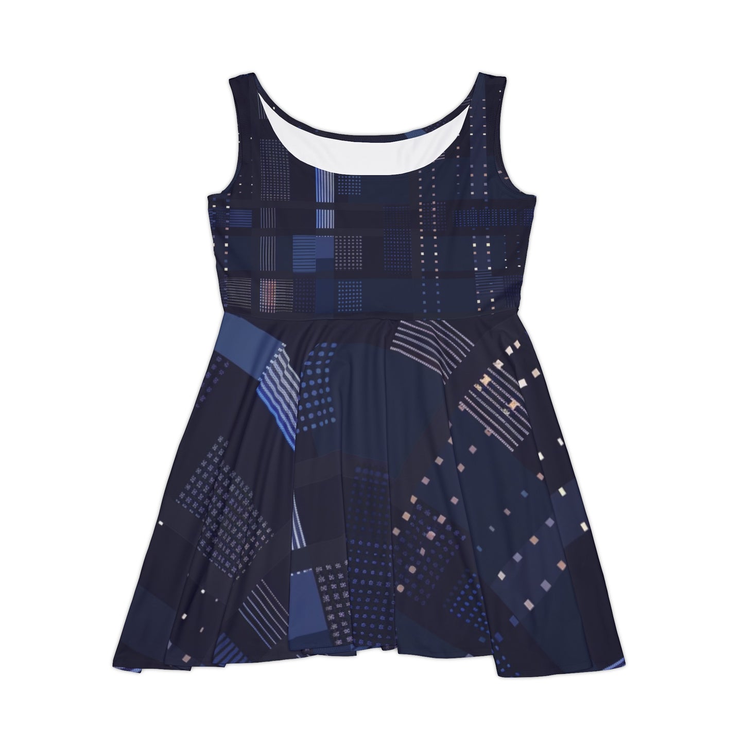 Women's Skater Dress - Blues Tech