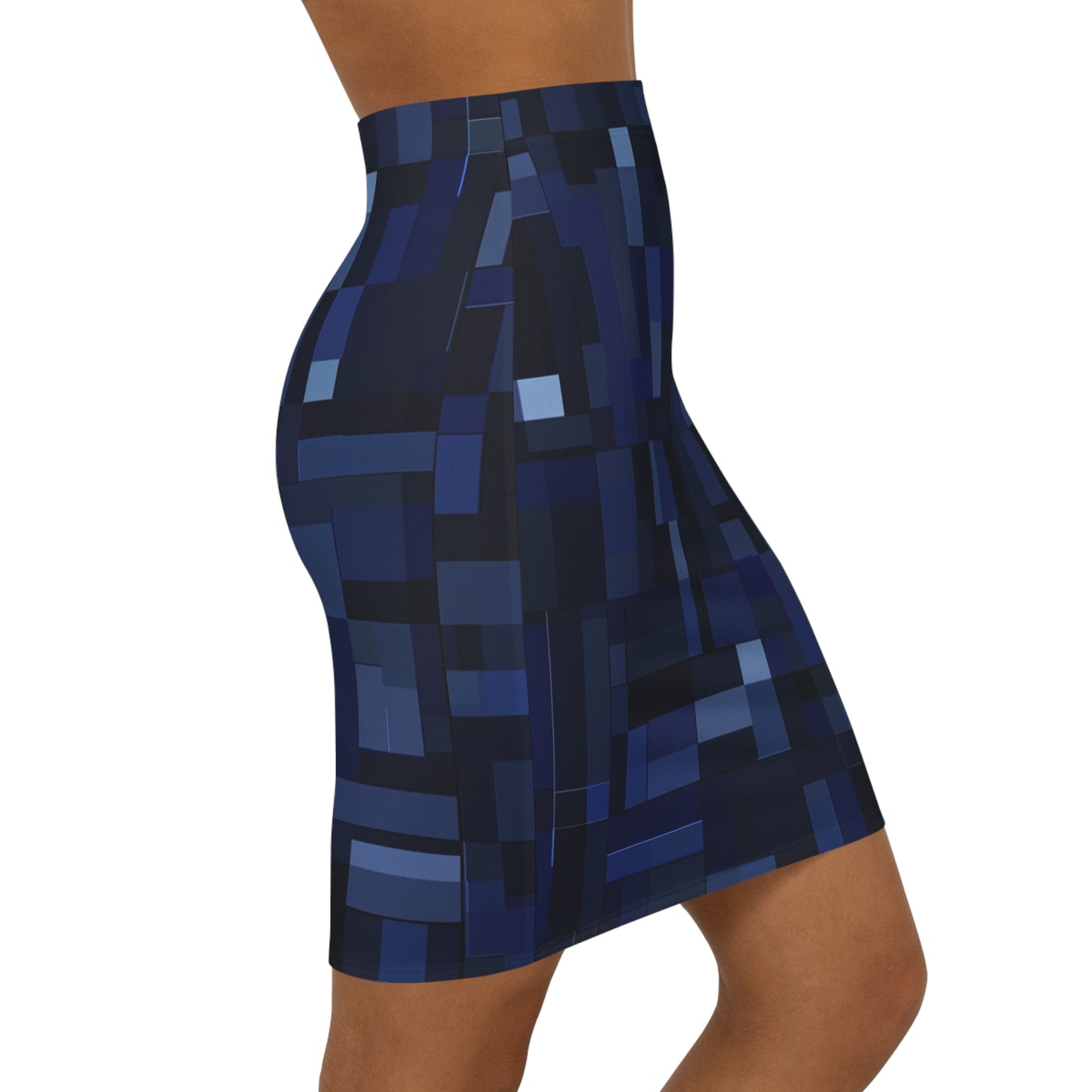 Mini Skirt - Blue Pixels