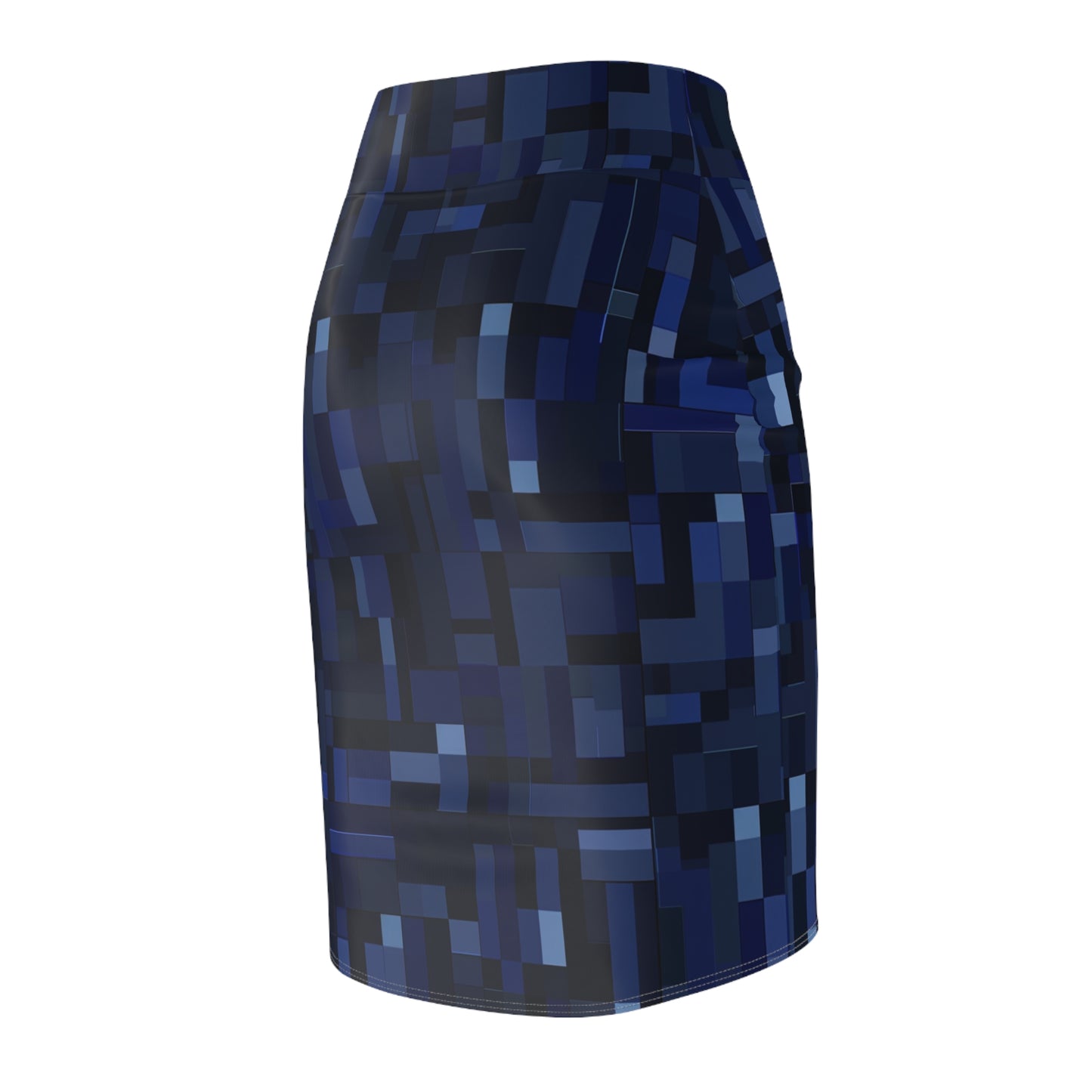 Pencil Skirt - Blue Pixel