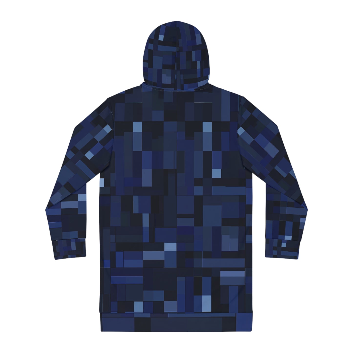 Hoodie Dress - Blue Pixel