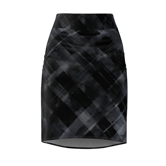 Pencil Skirt - Black And White Threads