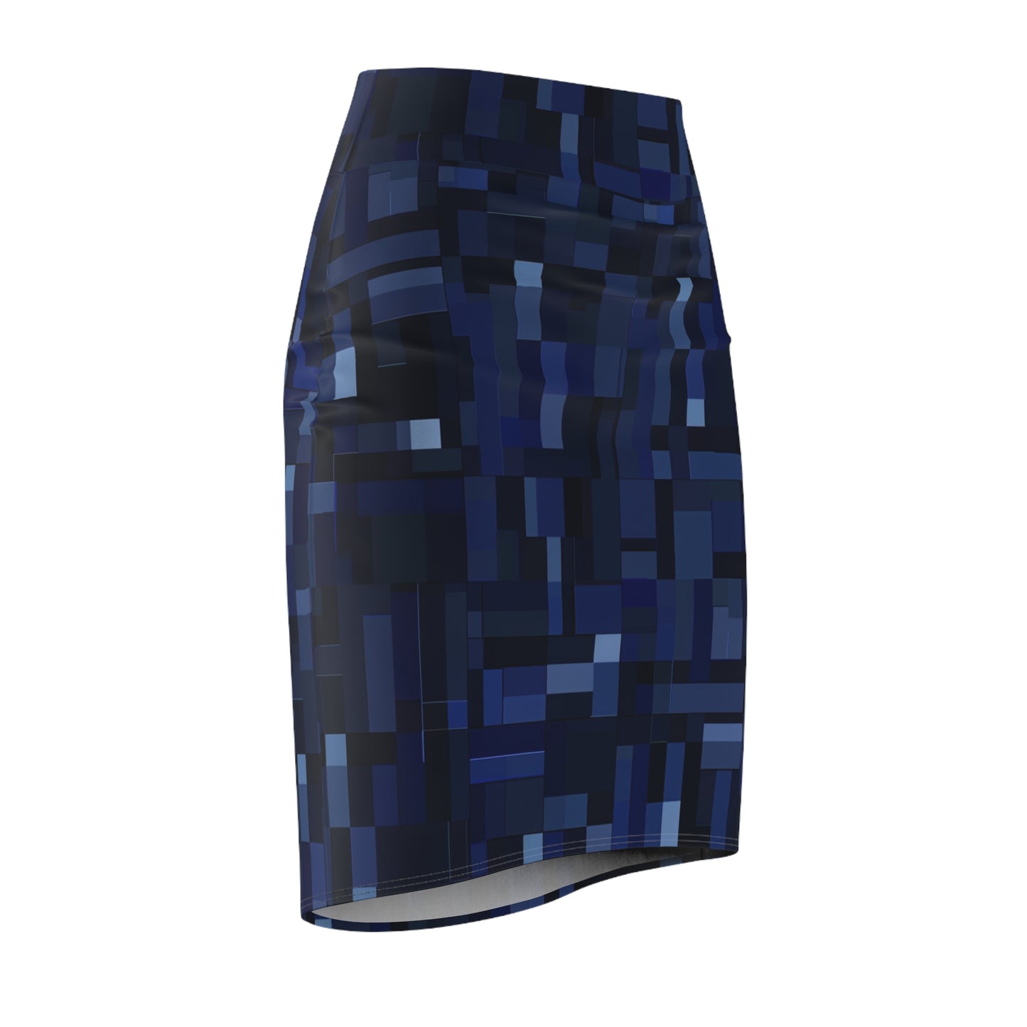 Pencil Skirt - Blue Pixel