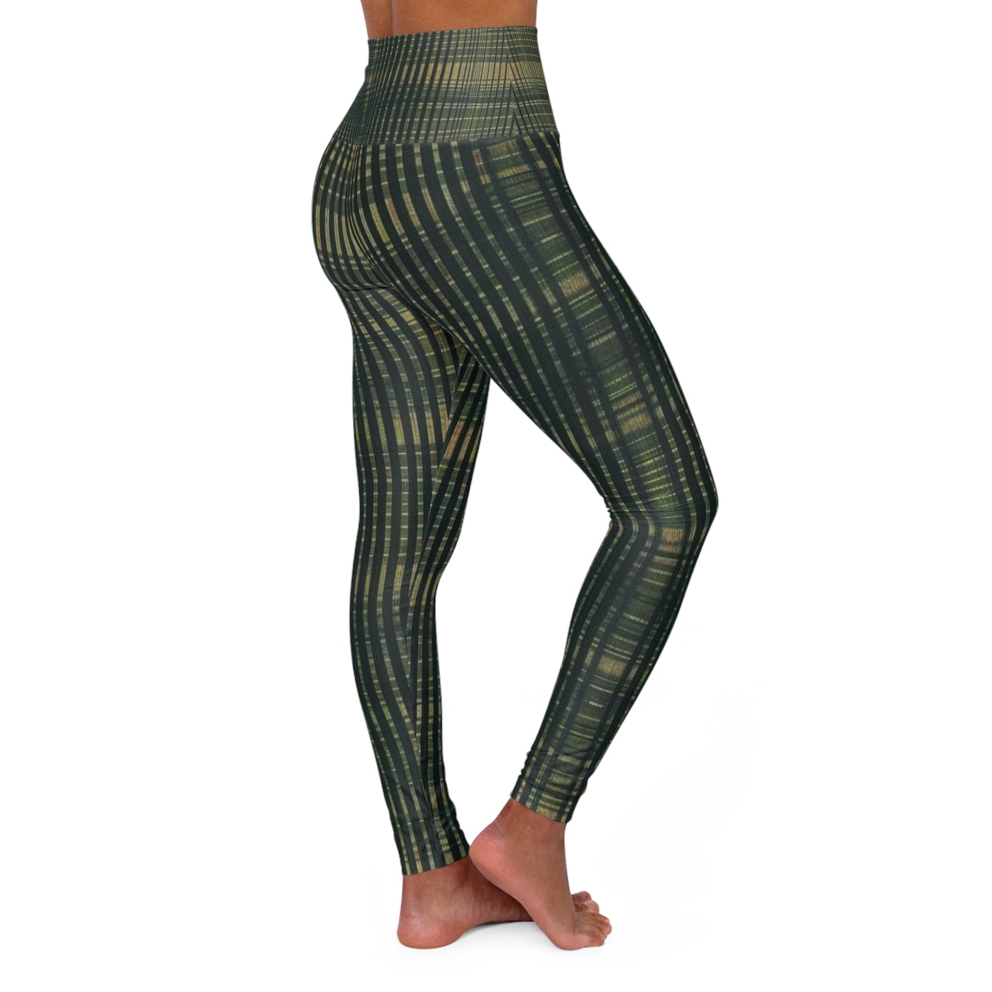 High Waisted Leggings - Emerald Horizontal