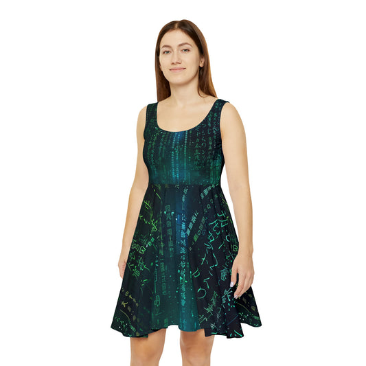 Women's Skater Dress - Matrix Effect