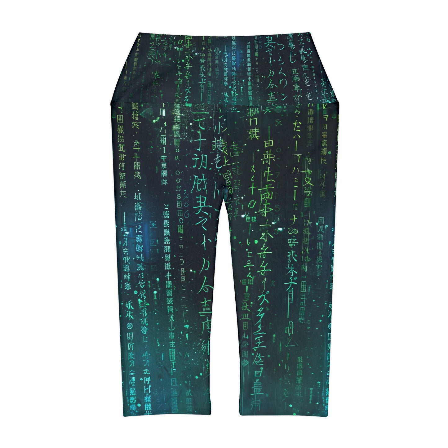 High Waisted Capri Leggings - Matrix Effect