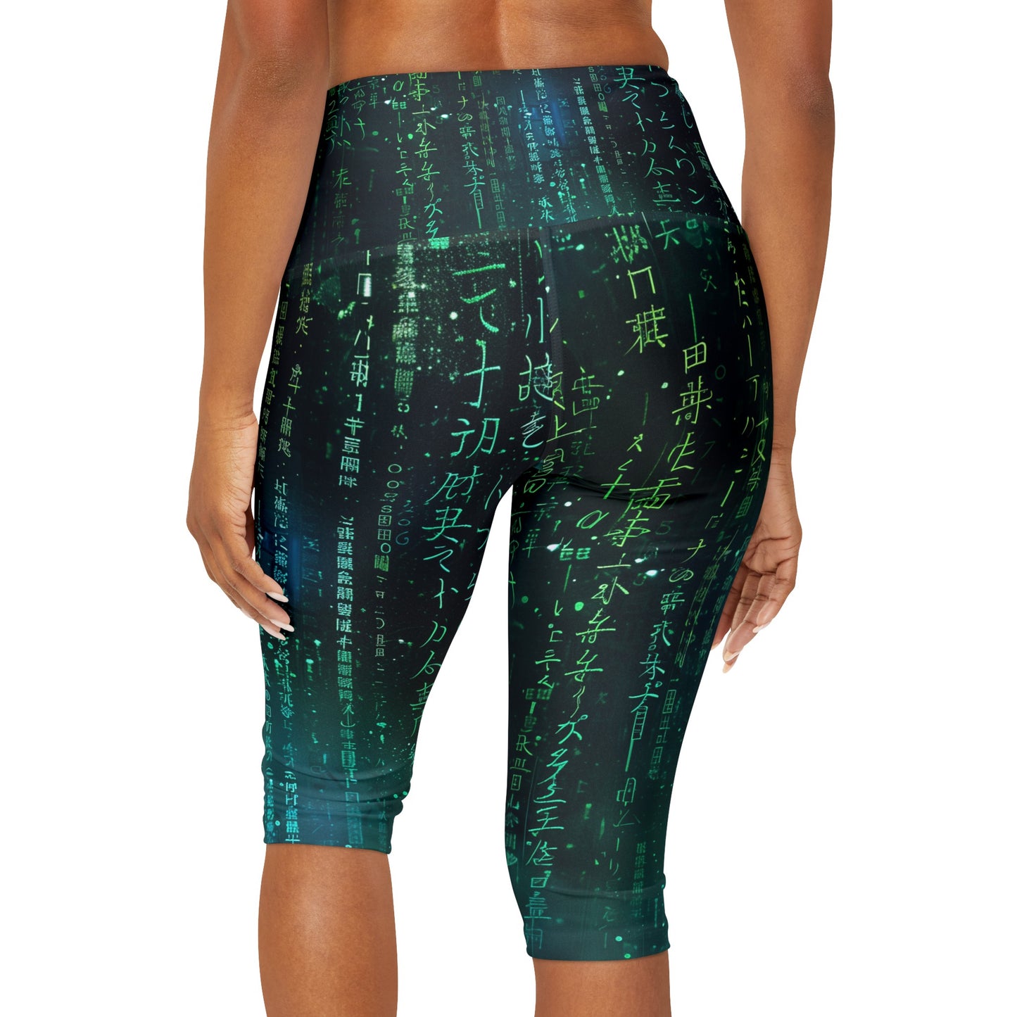 High Waisted Capri Leggings - Matrix Effect