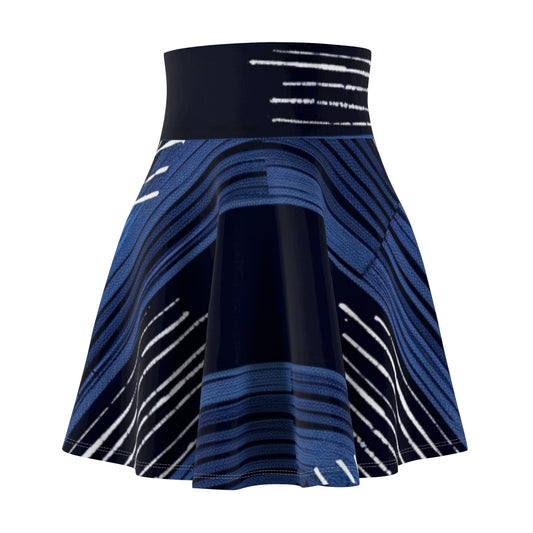 Skater Skirt - Blue and White Brush