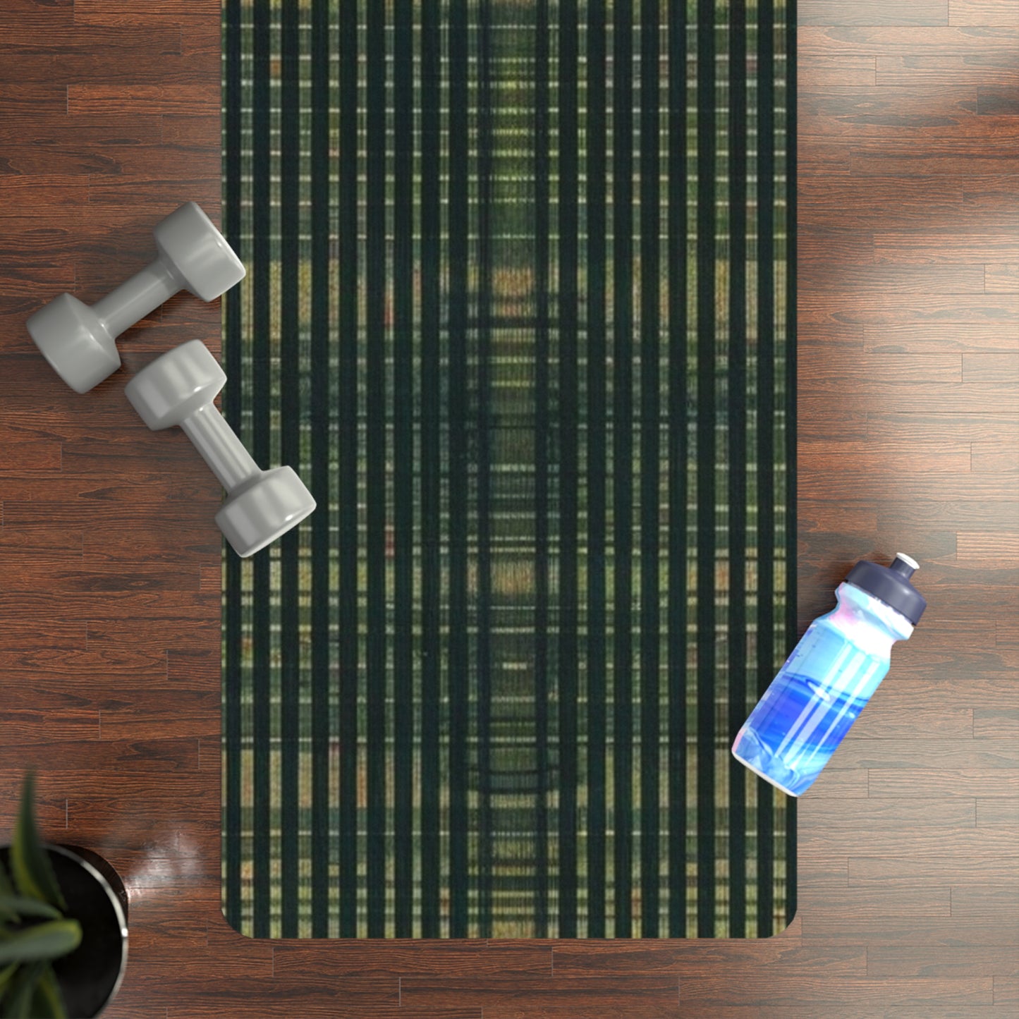 Rubber Yoga Mat- Emerald Horizontal