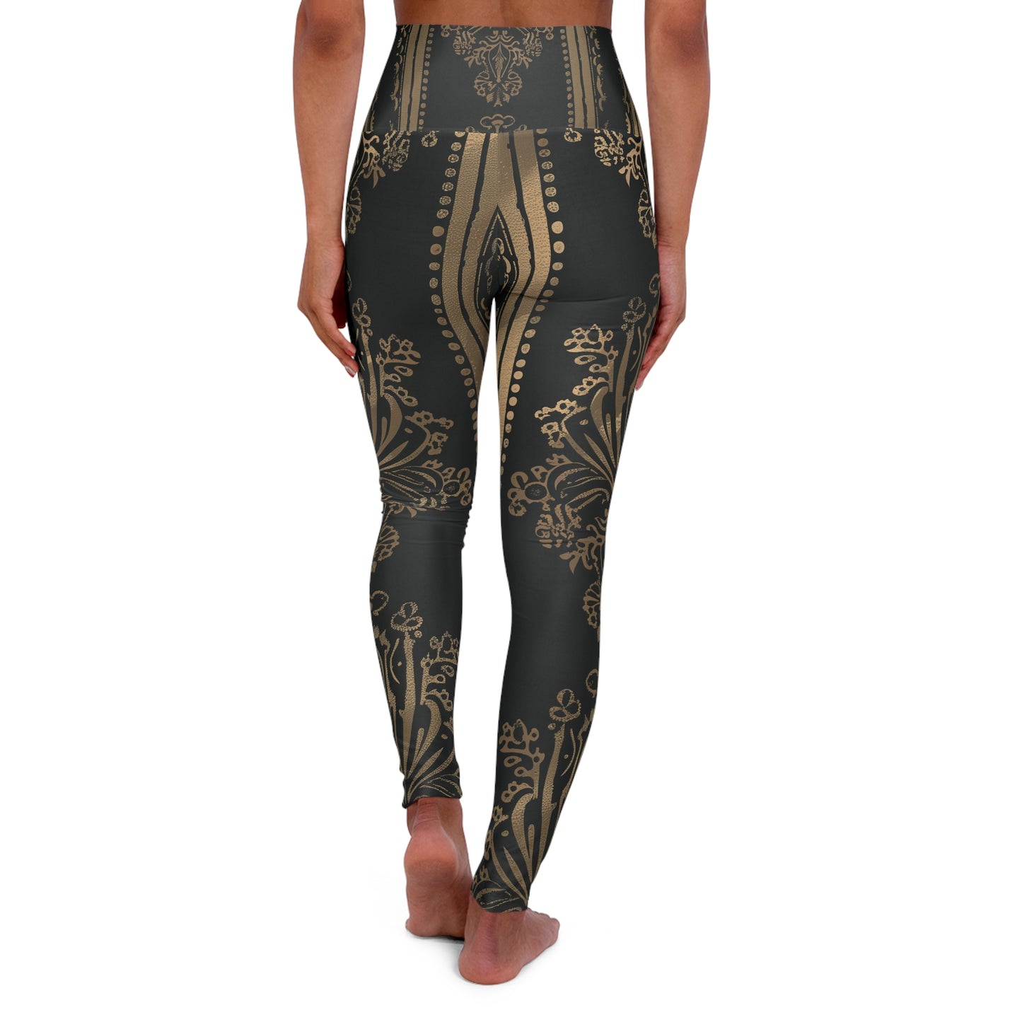 High Waisted Leggings - Gold Royal