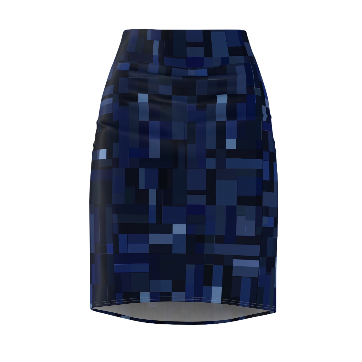 Pencil Skirt - Blue Pixel